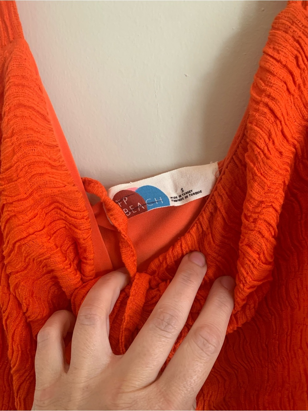 Free People Beach Maxi Orange Dress Summer Women Size Small Slit Outfit Casual - Picture 3 of 4